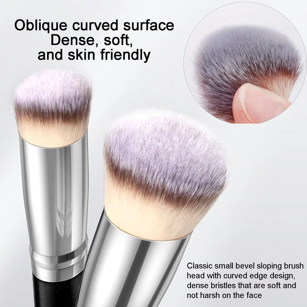 3 PCS Makeup Brushes Set Includes Foundation Brush, Flawless Concealer Brush, Powder Brush