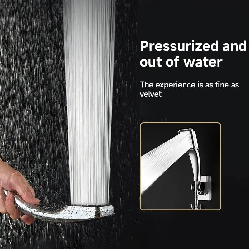 300 Hole Pressurized Dense Water Outlet Shower Head Handheld Square Shower Head Strong Pressure Nozzle Bathroom Accessories