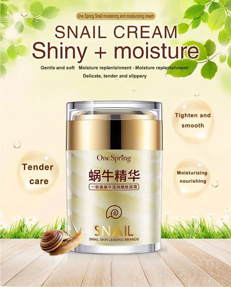 Snail Anti-Aging Face Cream Collagen Firming Fade Fine Lines Eye Massage Roller Anti Wrinkles Eye Bags Korean Skin Care Product