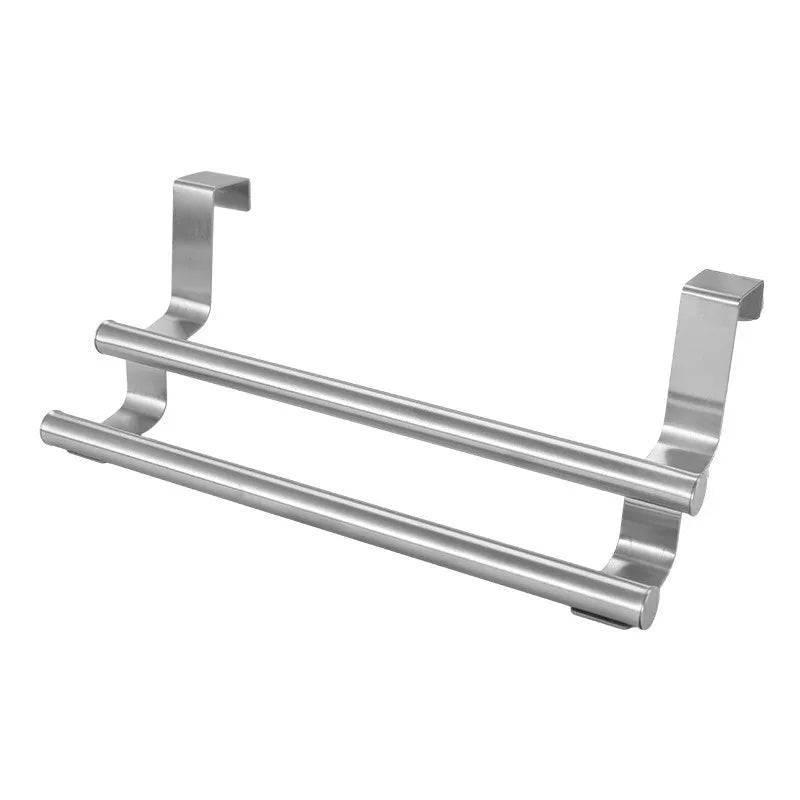 Bar Bathroom Kitchen Hanging Holder Home Storage Kitchen Tools Towel Rack Over Door Cabinet Shelf Rack Stainless Steel New