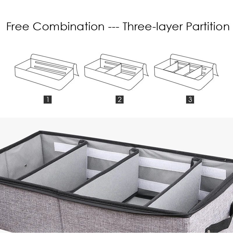 Thickened folding storage box Underwear divider with lid Closet storage box Shoes storage box Dust cover Drawer storage box Adju