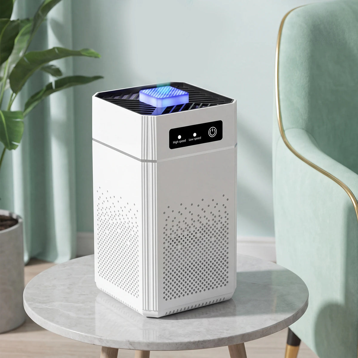 Adjustable Odor Eliminator 3 Modes Household Silent Purifiers Intelligent Indoor Negative Ion Purifier for Home Bedroom Pet Room