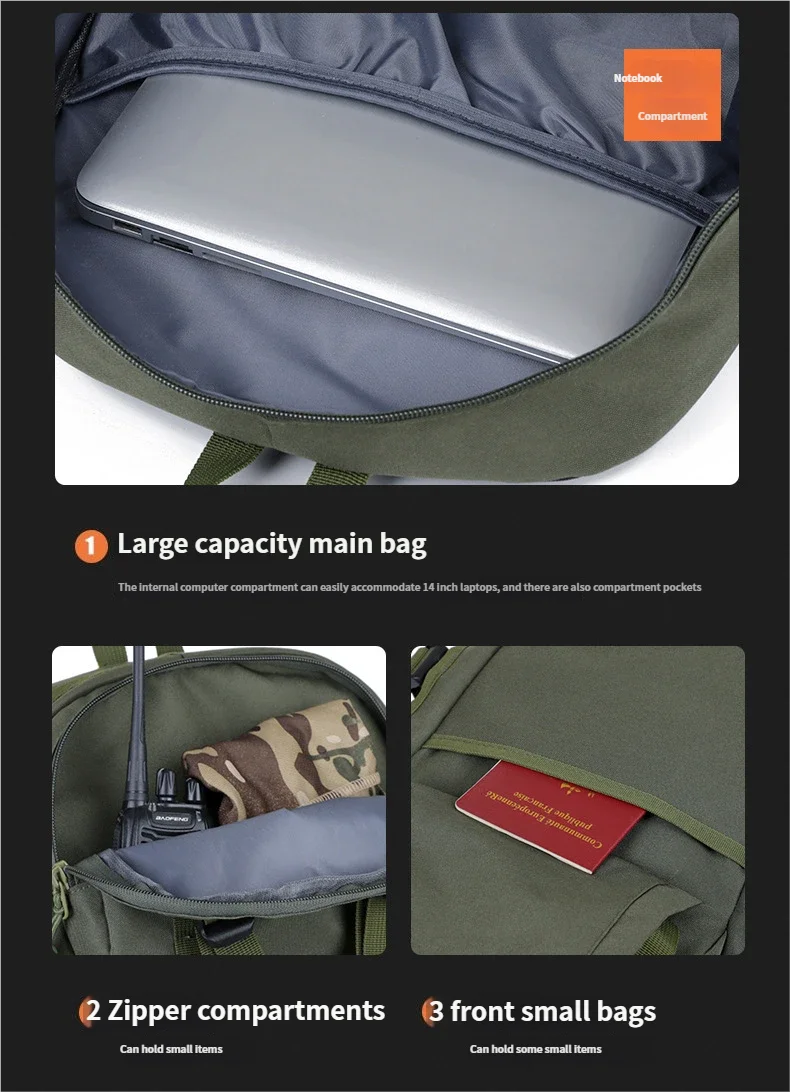 40L Travel Tactical Backpack Men Women Outdoor Travel Cycling Large Capacity Waterproof Lightweight Weight-Lifting Hiking Bag