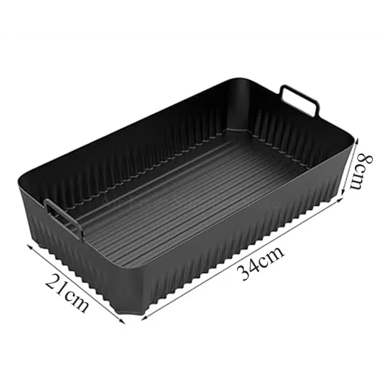 Rectangle Air Fryer Mold for Ninja Foodi Flex 10.4L AF500EU Reusable Heat Resistant Silicone Pot for Ninja Air Fryer Accessories