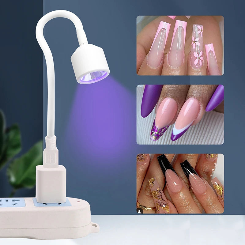 Mini Nail Dryer UV LED Nail Lamp Foldable USB Curing Lights Desk Lamp For Nail Gel Polish Quick Dry Nail Art Dryer Manicure Tool
