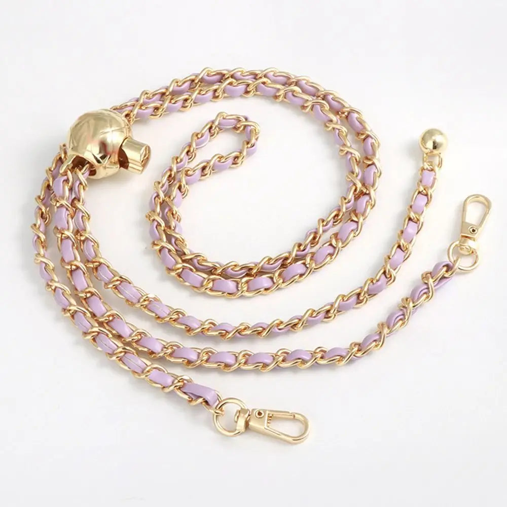 New Metal High-end Shoulder Strap Golden Balls Chain Adjustable Length Strap Replacement Shoulder Strap Non-fading Chain
