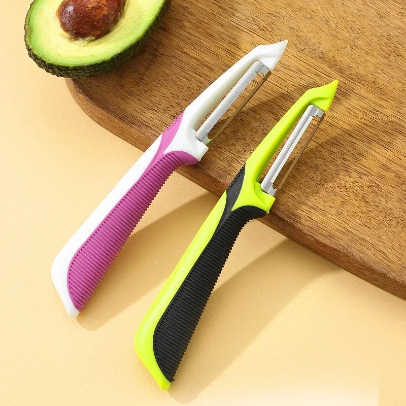 Reusable Kitchen Gadgets Stainless Steel Peeler Fruit Vegetables Cutter Peeling Knife