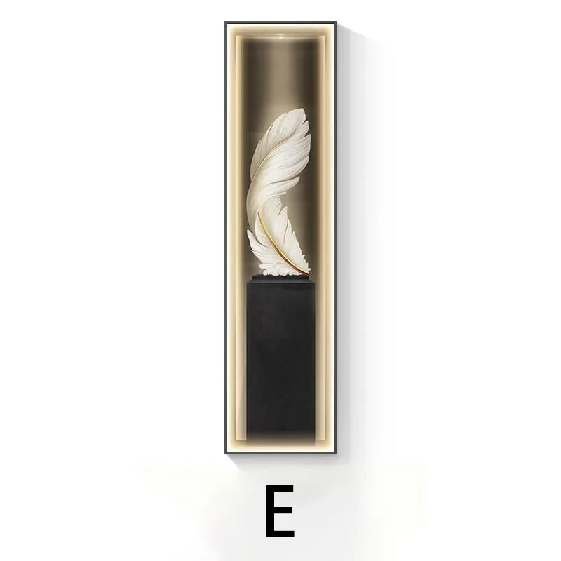 Led Modern Light Luxury Entrance Decoration Painting Slender Entrance Wall Painting High-end Hanging Painting Corridor Wall Lamp