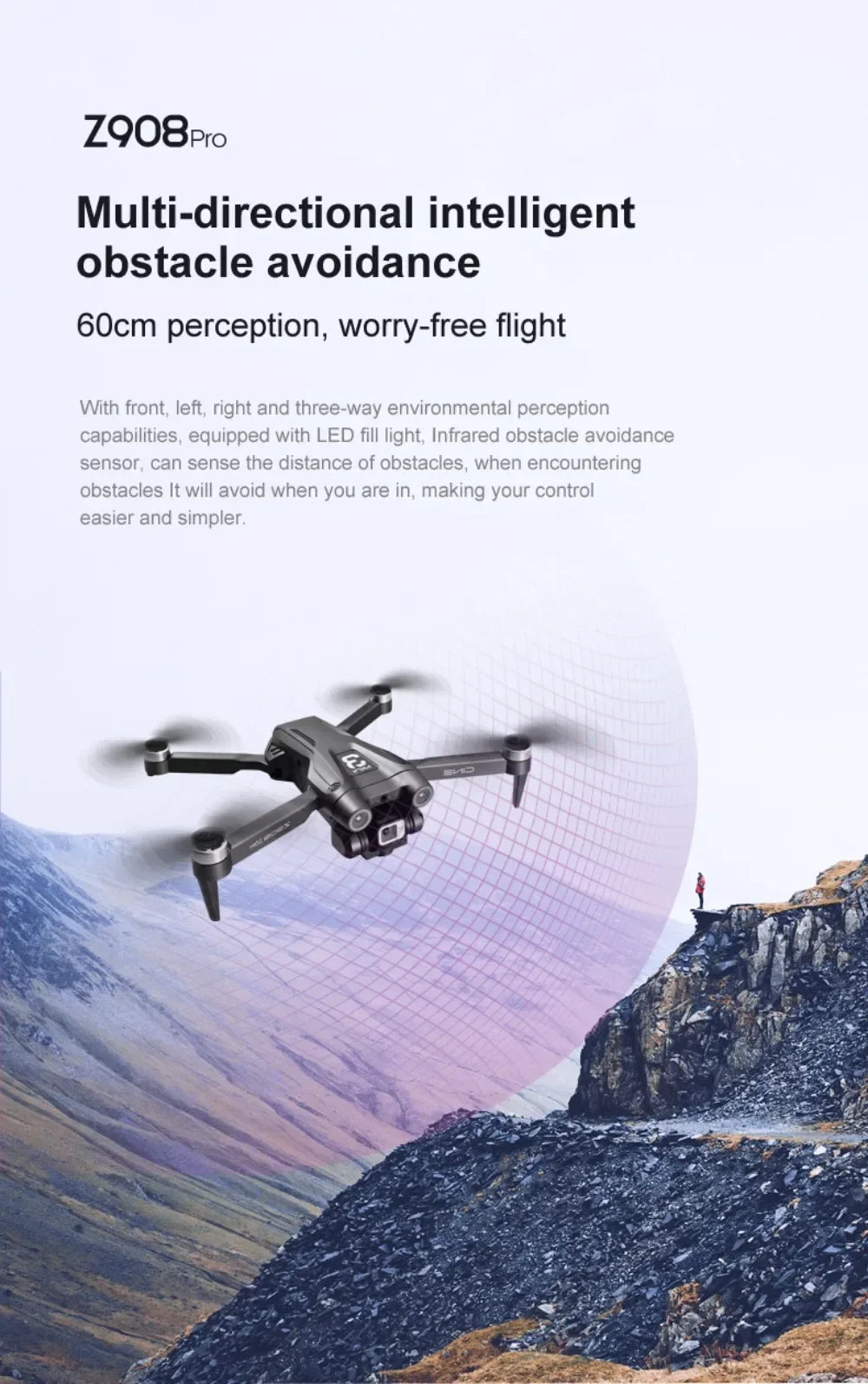 Original Z908 Pro /MAX 8K Drone ESC Professional 4K Dron Optical Flow Localization 3sided Obstacle Avoidance Quadcopter Toys