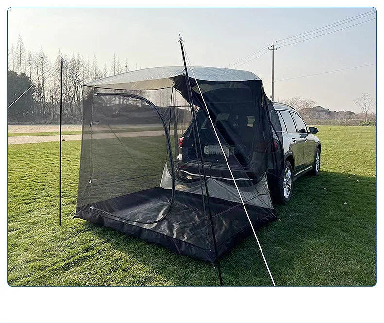 Camping Car Box Docking Tent, Portable Waterproof Car Rear Tent, 3-4 Person Extension Tent, Sunshade Tunnel Tent Outdoor