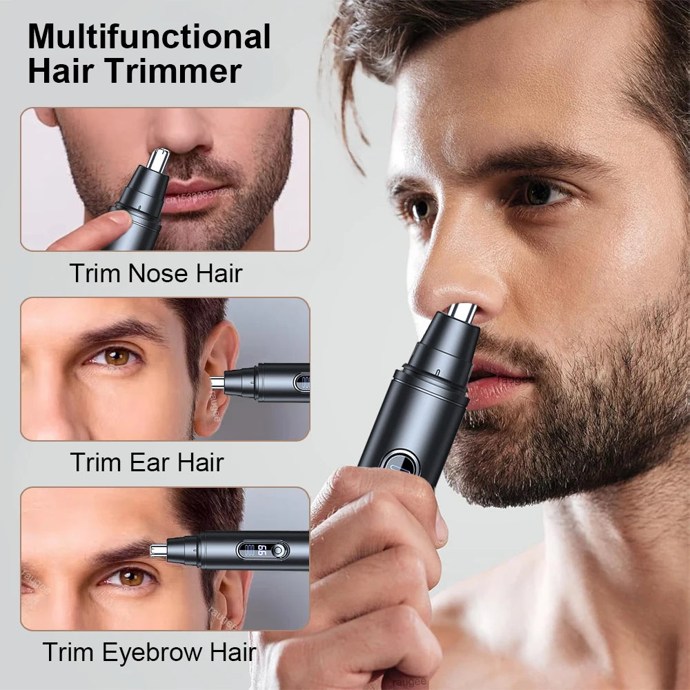 Nose Hair Trimmer for Men Electric Nose Hair Remover Mini Nose Hair Clipper USB Rechargeable Electric Nose and Ear Hair Trimmer