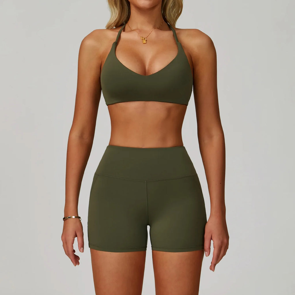 2Pcs Sets Women's Tracksuit Fitness Clothes Yoga Sets Sportswear Workout Bra High Waist Leggings Set Gym Clothing Sports Suits