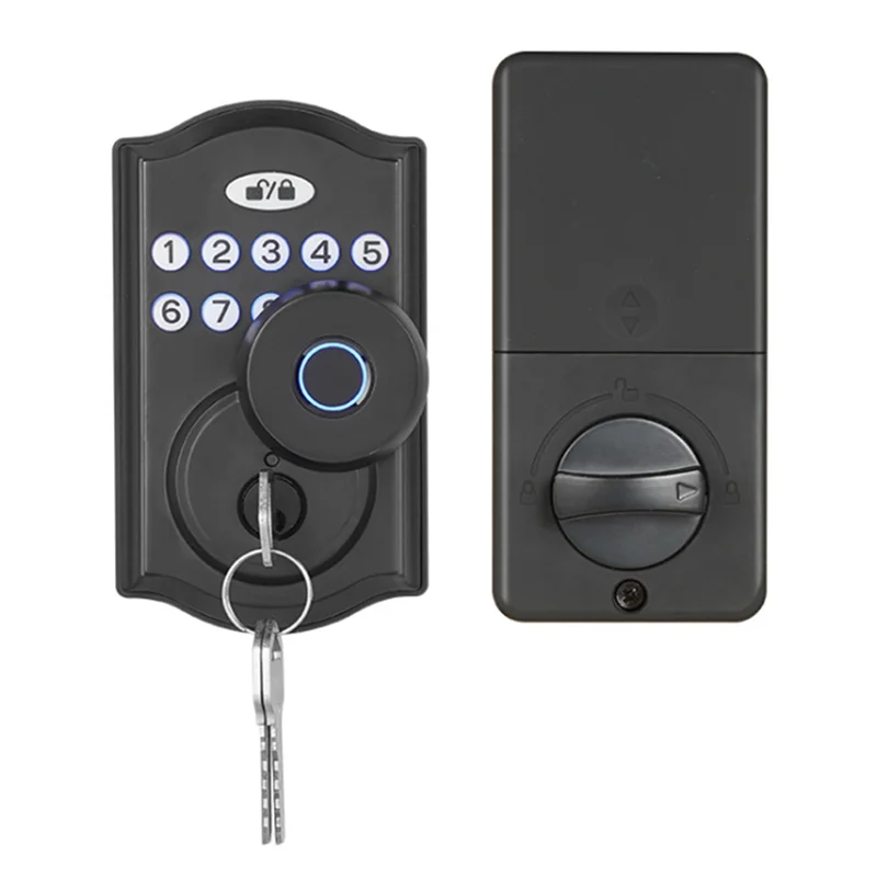 -MEOF Fingerprint Door Lock With APP Control/Fingerprint/Password/Key, Smart Deadbolt Lock With Automatic Lock