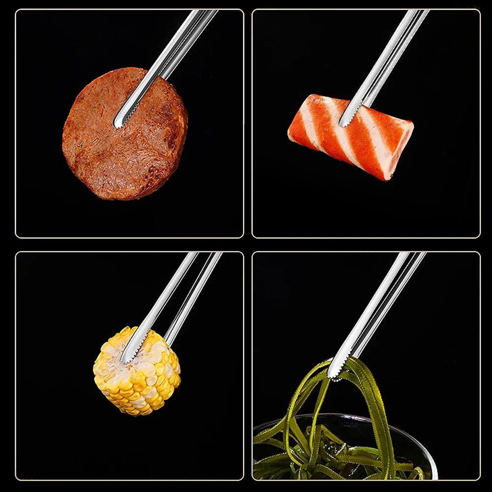 Stainless Steel Barbecue Clip Multipurpose Barbecue Salad Picnic Grill Tongs Food Grade Grippers Picnic Meat BBQ Cooking Gadgets