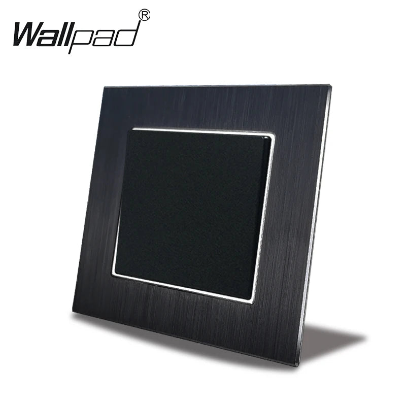 Euro USB Type-C Socket Black Matte Metal Panel Double Triple Electrical Wall SocketS EU Type A+C Outlet with Cap Cover Round Box