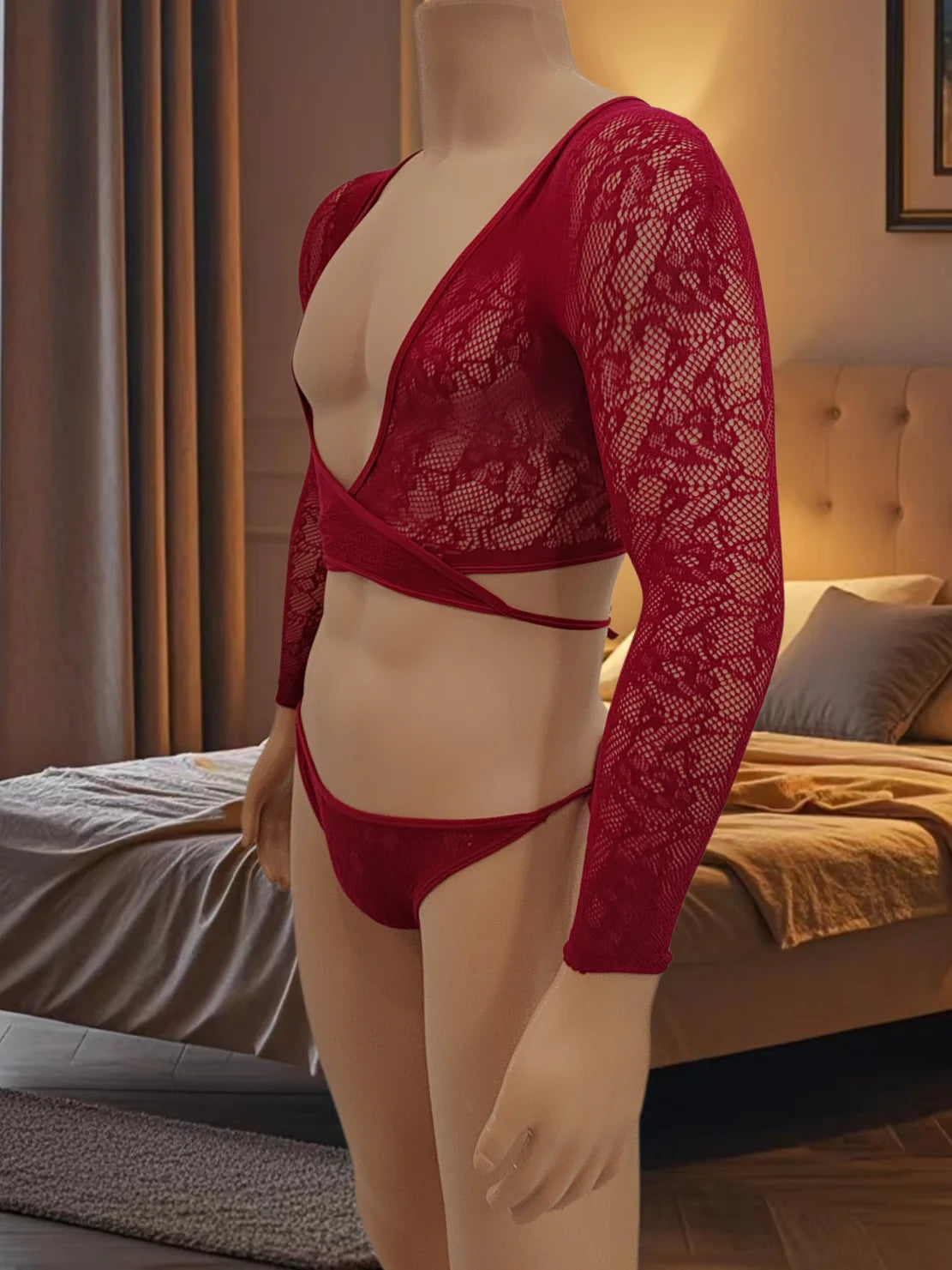 Sexy lingerie hot male intimate sexy tank top and brief or skirt sets fashion hollow sexy underwear nightgown sleepwear pajamas