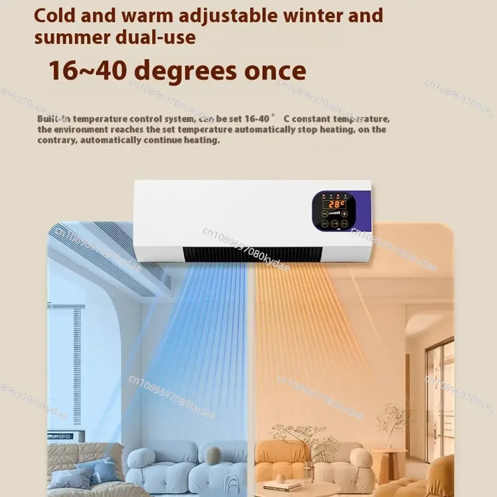 Room Air Conditioners 2000W Wall Mounted Air Conditioners with Remote Control Winter Warmer Small Multifunctional Cooling