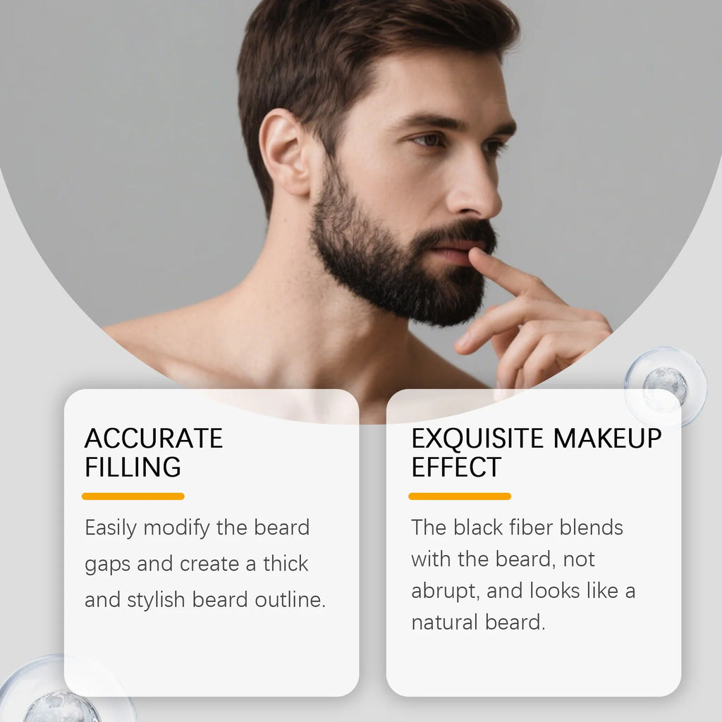 East Moon Natural Black Beard Dye For Men Male Moustache Filler Waterproof Shaping Portable Colour Instant Beard Filler Pen Kit