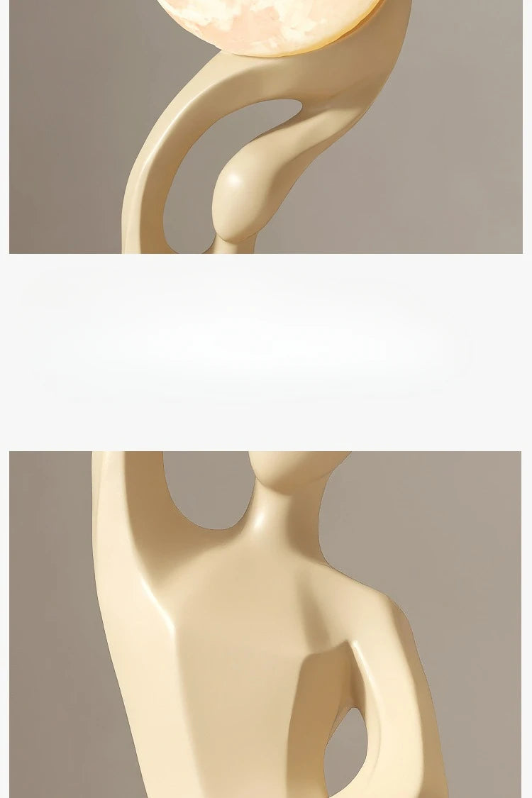 Artistic Lady Floor Lamp Moon Color Lighttapping Adjustable USB Charging Home Living Room TV Cabinet Sofa Side Floor Lamp