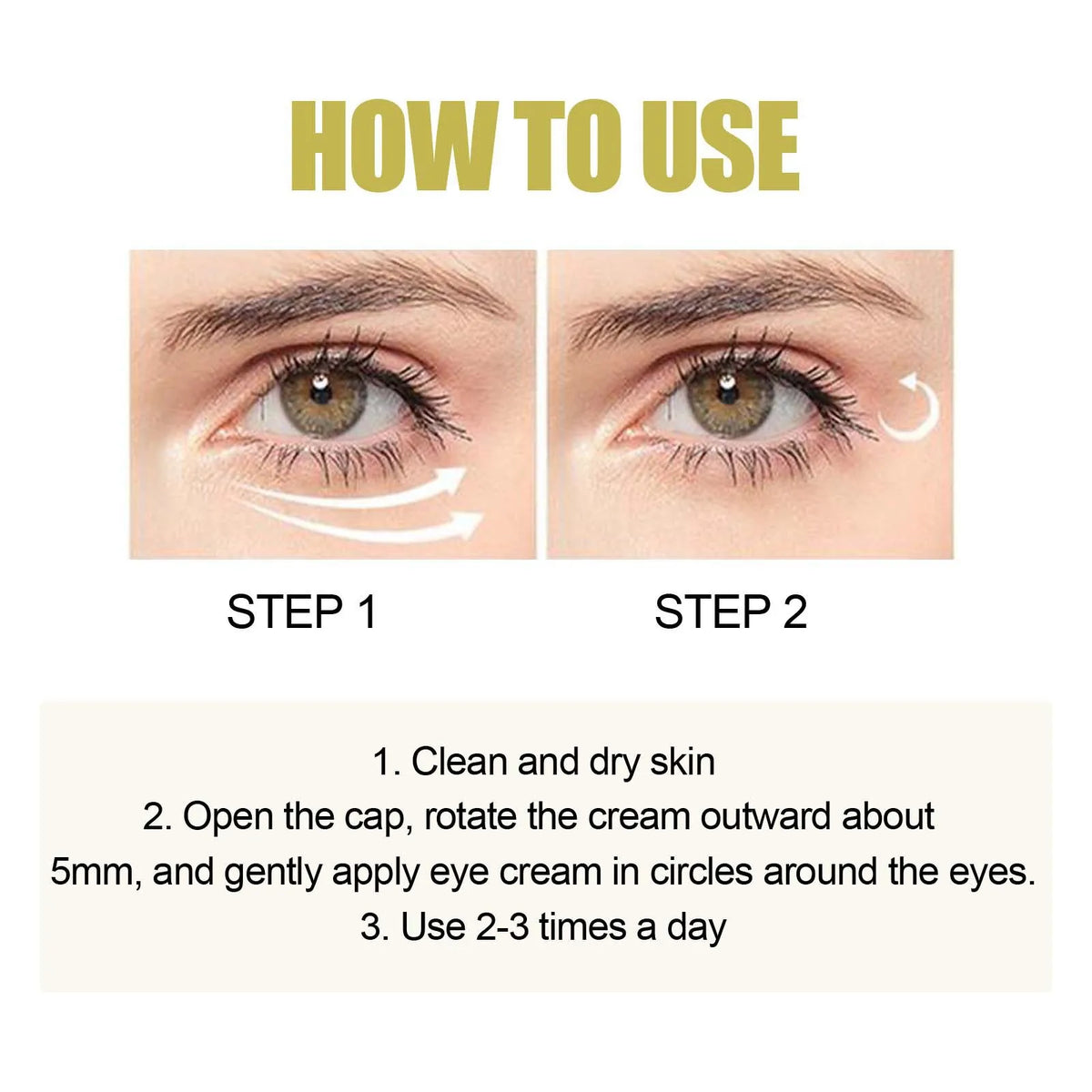 Snail Eye Cream Anti W-Rinkle Dark Circles Lightening Fade Fine Lines Removing Eye Bag Puffiness Moisturizing Firming Eye Serum