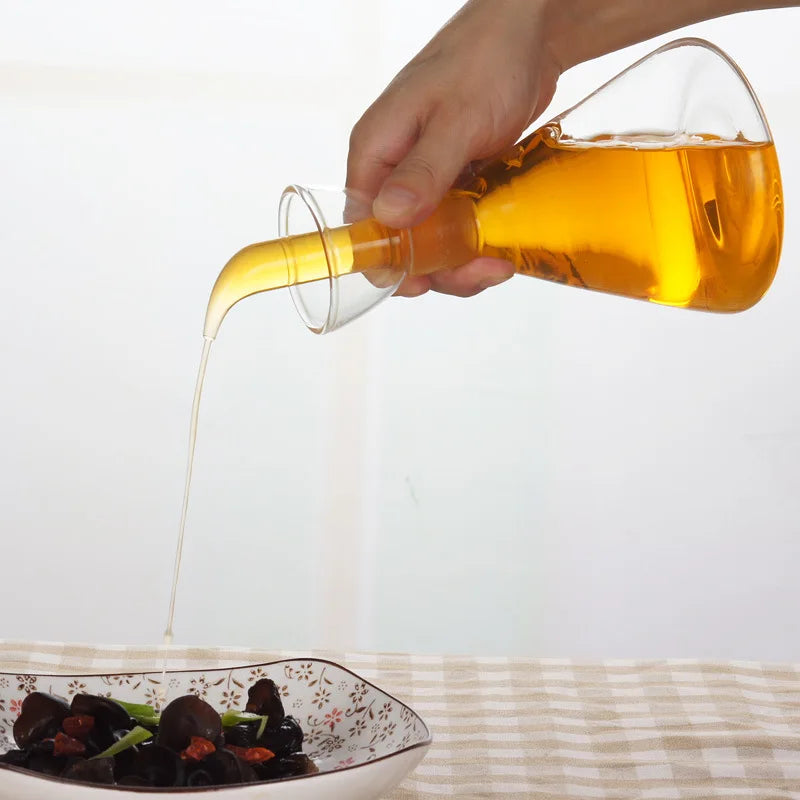 High Borosilicate Glass Oil Pot Household Leak-proof Oil & Vinegar Pots Kitchen Soy Sauce Pot Oil Tank Seasoning Oil Bottle