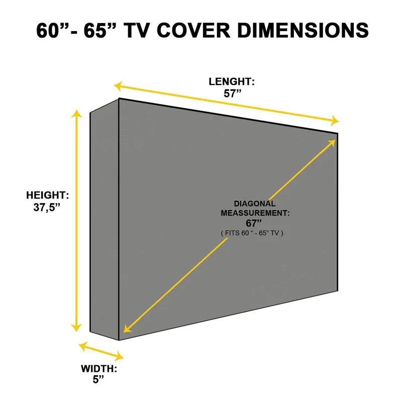 22 Inch to 75 Inch Outdoor TV Cover Screen Dustproof Waterproof Cover Sleeve Cover High Quality Oxford 600D Black Beige TV Box