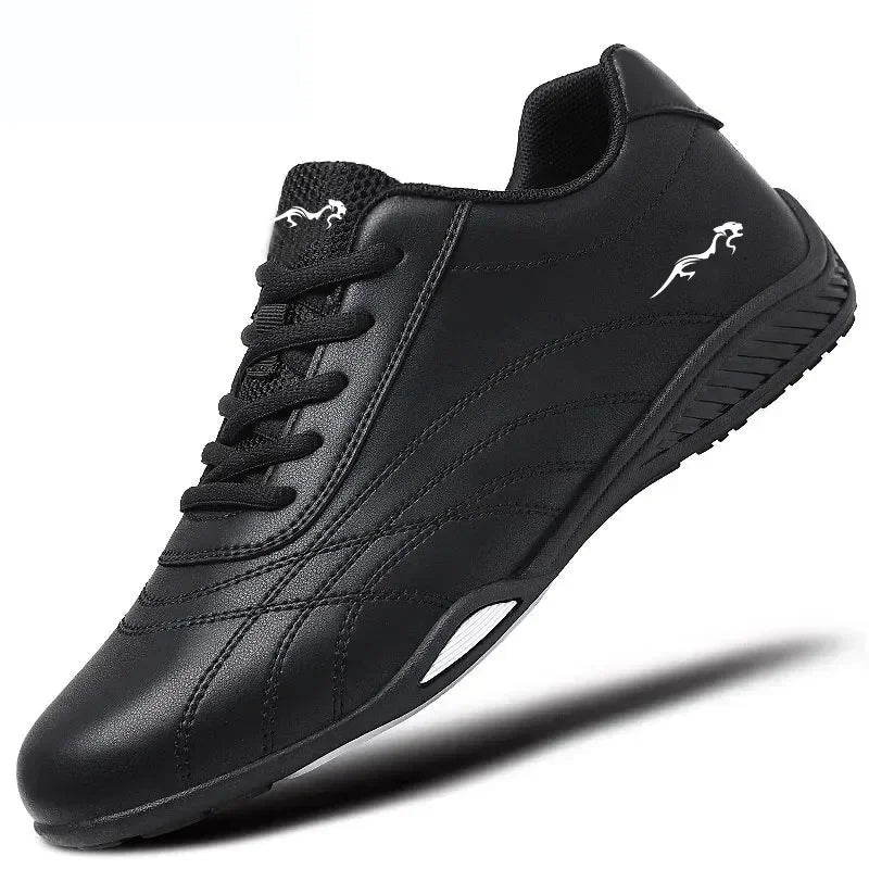 Men Leather Casual Shoes for Breathable Daily Walking Sneakers Lace-Up Driving Moccasin Non Slip Formal Shoes Zapatillas Hombre