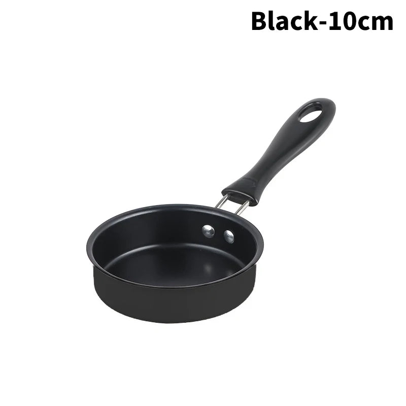 Mini Frying Pan Stainless Steel Prevent Stick Induction Pot Round Breakfast Small Fry Egg Pan With Long Handle Kitchen Gadgets