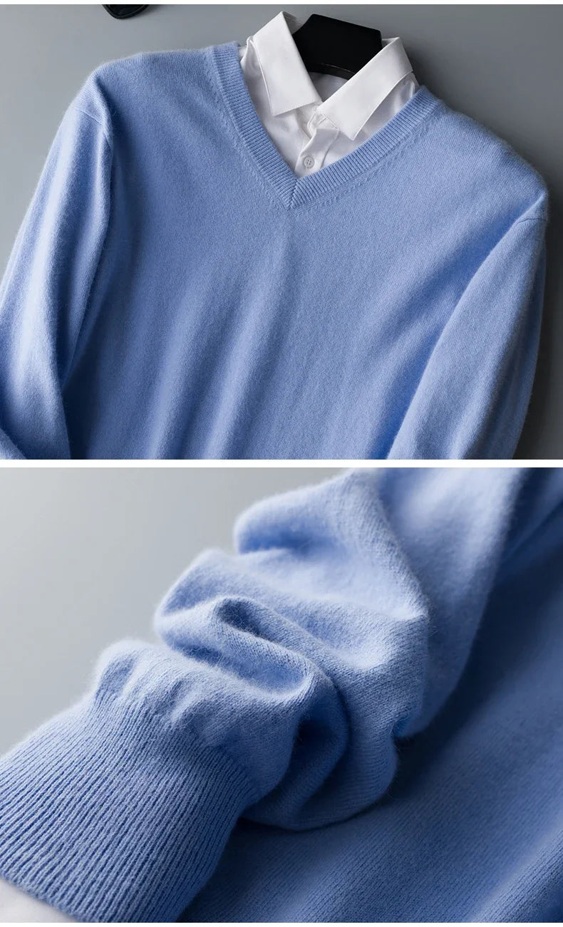 Cashmere Cashmere Sweater Men 2025 Autumn Winter Jersey Jumper Robe Hombre Pull Homme Hiver Pullover Men O-neck Knitted Sweaters