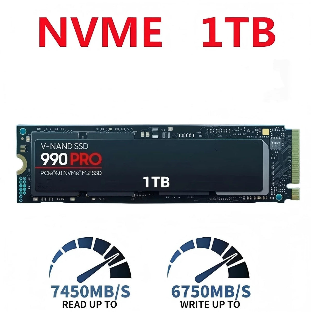 1TB 2TB 4TB M2 NVMe PCIe 4.0 SSD 980Pro/990Pro Original High Speed 7400MB/s Hard Disk For Gaming Notebook Desktop Computer