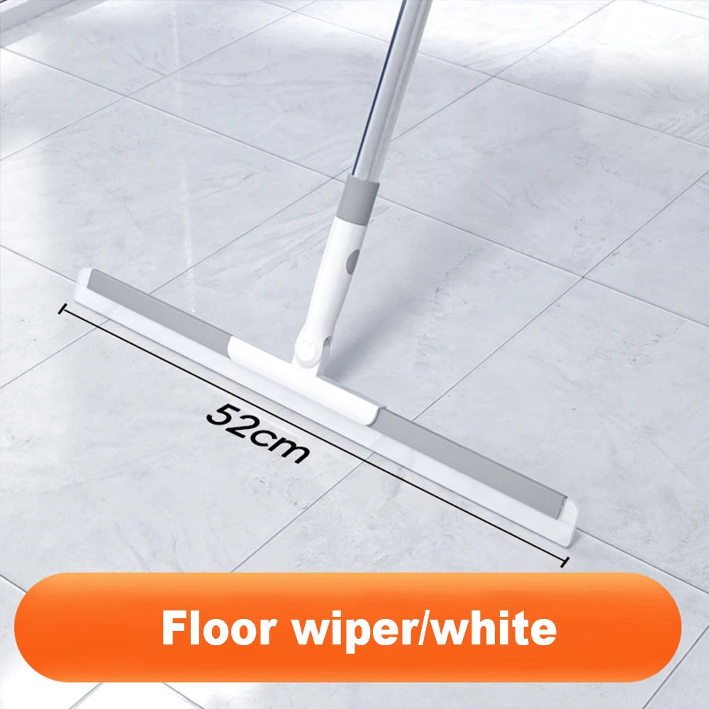 Portable Retractable Scraper Mop for Deep Cleaning Without Leaving Marks Replaceable Rubber Strips for Bathroom Kitchen Etc