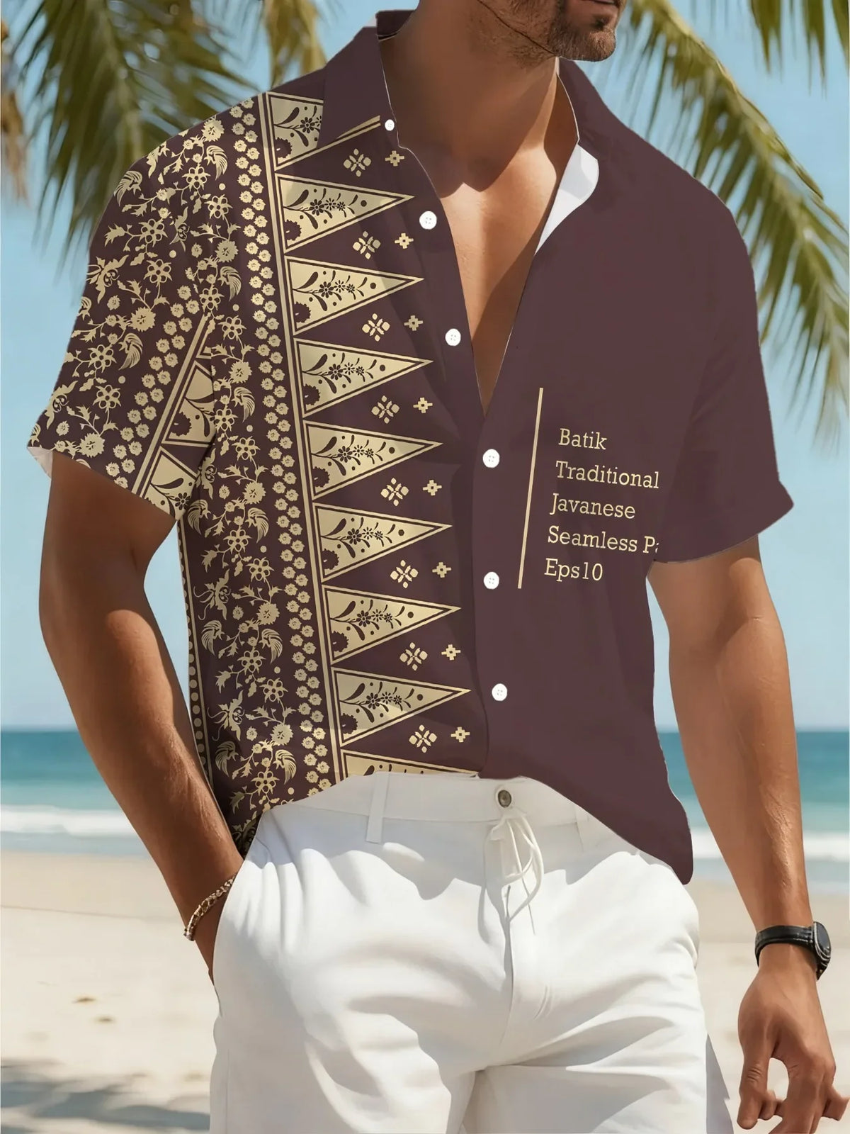 Fashion Casual Man Short Sleeve Hawaiian Shirt Men Summer Tropical Floral Print Beach Wear Stylish Vacation Party Outfit Tops
