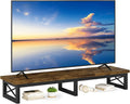 45" Large TV Riser for 32-60 inch TV,Tabletop Short TV Stand with Storage and Steel Legs,Dual Screen Office Desk,Stand R