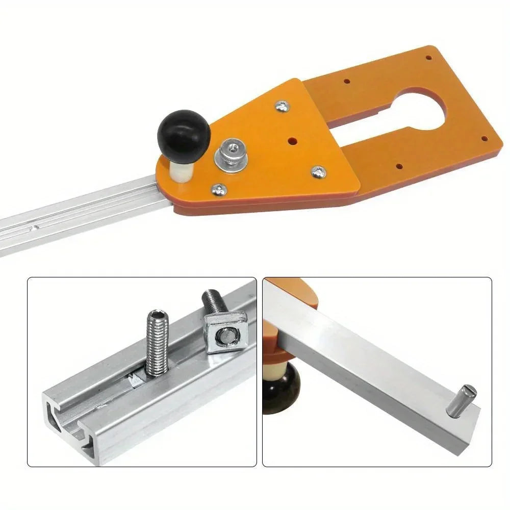 Woodworking Router Circle Cutting Jig, Electric Hand Trimmer Inverted Balance Base Plate for Round Cutting Grooving Arc Chamfer