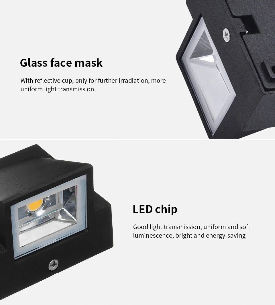 LED Wall Light Outdoor Waterproof IP66 Porch Garden Wall Lamp & Indoor Bedroom Bedside Decoration Lighting Lamp