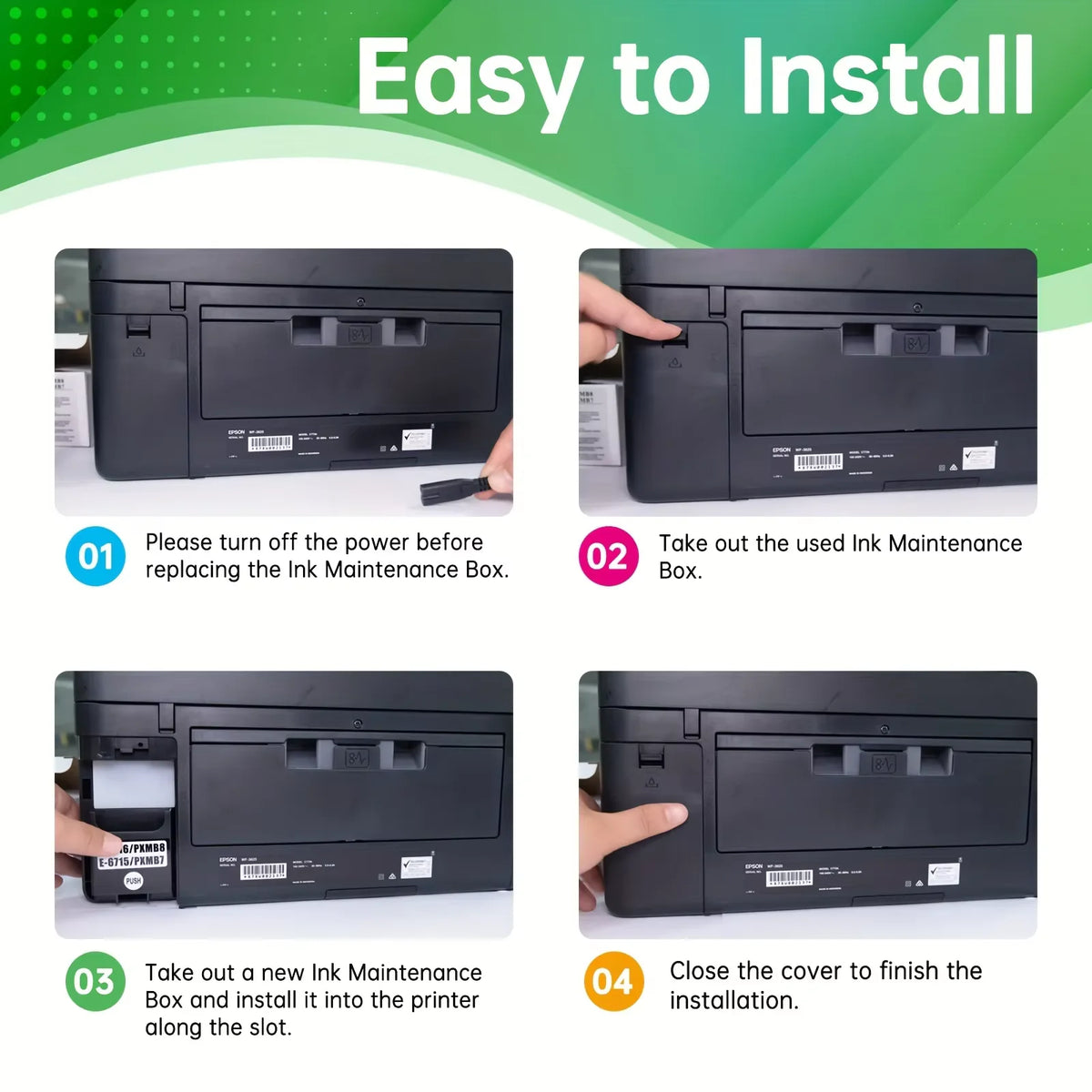 t6716 t6715 maintenance box for epson WF-4720DWF WF-C5210DW WF-C529R EC-4020 WF-M5299 PX-M780F WF-C5790a