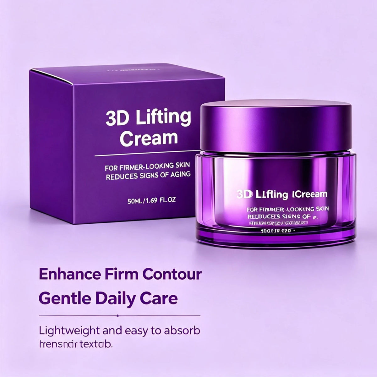 3D Lifting Face Cream Firming Contour Smooth Fine Lines Deep Hydrating Repair Moisturizer Skin Elasticity Face Care Cream 50ml