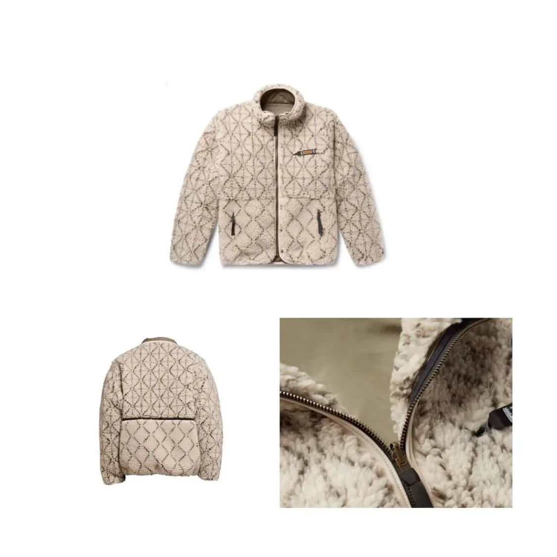 KAPITAL Fleece Wear on Both Sides Zipper Long Sleeve Japan Style Loose Jacket Men and Women Cashmere Coats