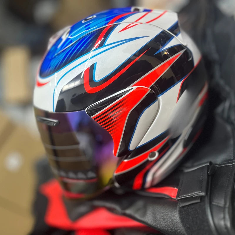 Motorcycle Helmet Open Face 3/4 Helmet Sword Cycling Dirt Racing Motorcycle Men and Women Helmet Capacete
