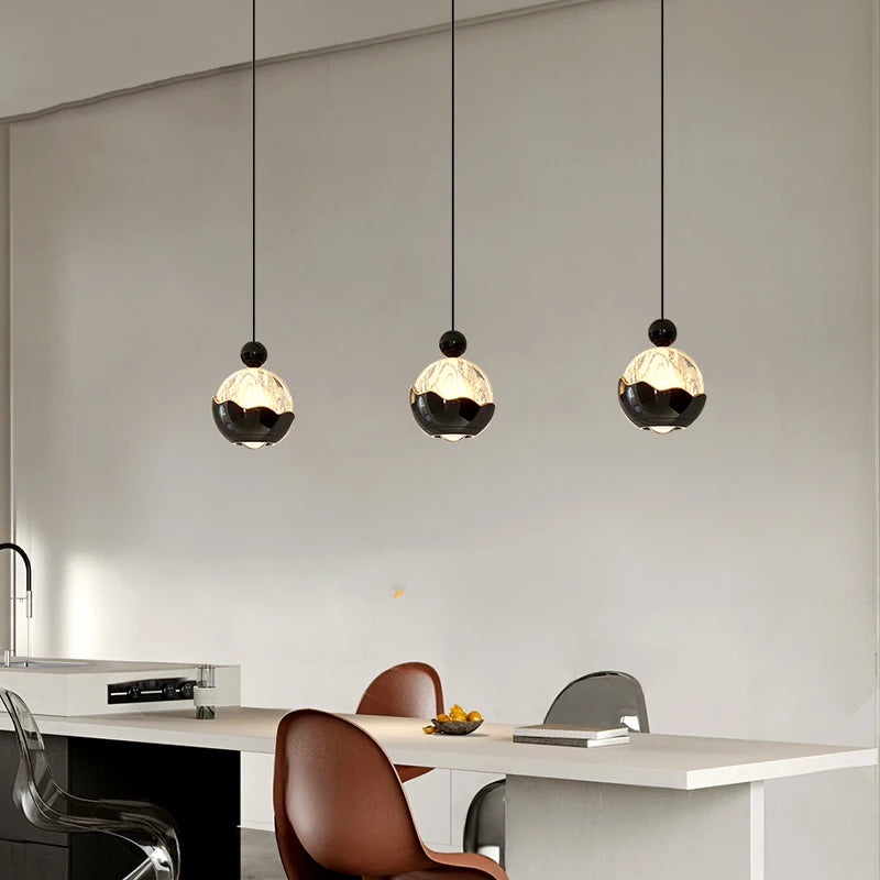 Italian Light Luxury Bedside Pendant Light Artistic Snow Mountain Hand Sweeping Induction Adjustable Entrance Hanging Line Light