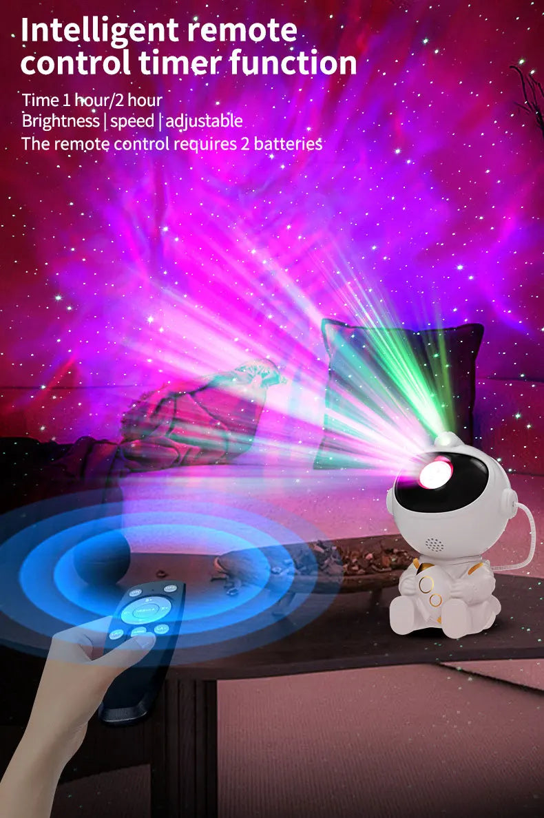 LED Astronaut Projector Night Light Nebula Sky Ceiling Galaxy Star Lights Bedroom Home Party Decorative Children Kids Gift