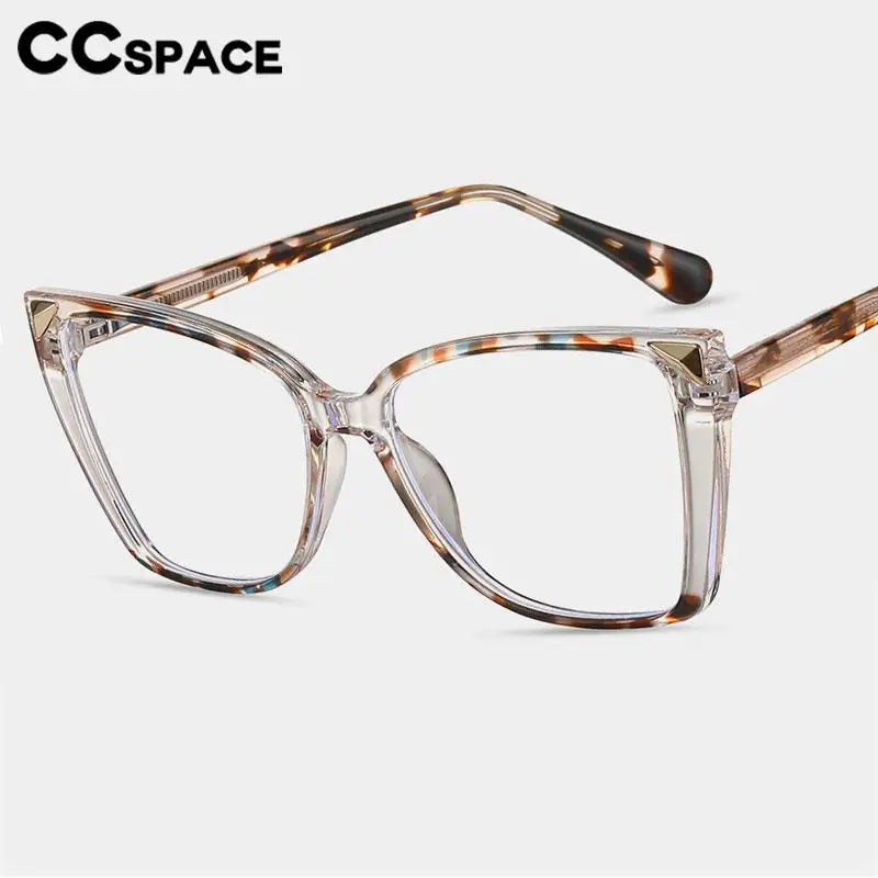 R57466 Fashion Square Anti Blue Light Glasses Trend Spring Hinge Prescription Spectacles Frames Women Optical Reading Glasses