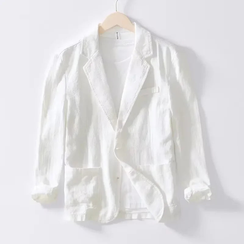 Breathable Men's Blazer Suit Jacket For Men Black Coat For Summer Business Lightweight Male Clothes 2025