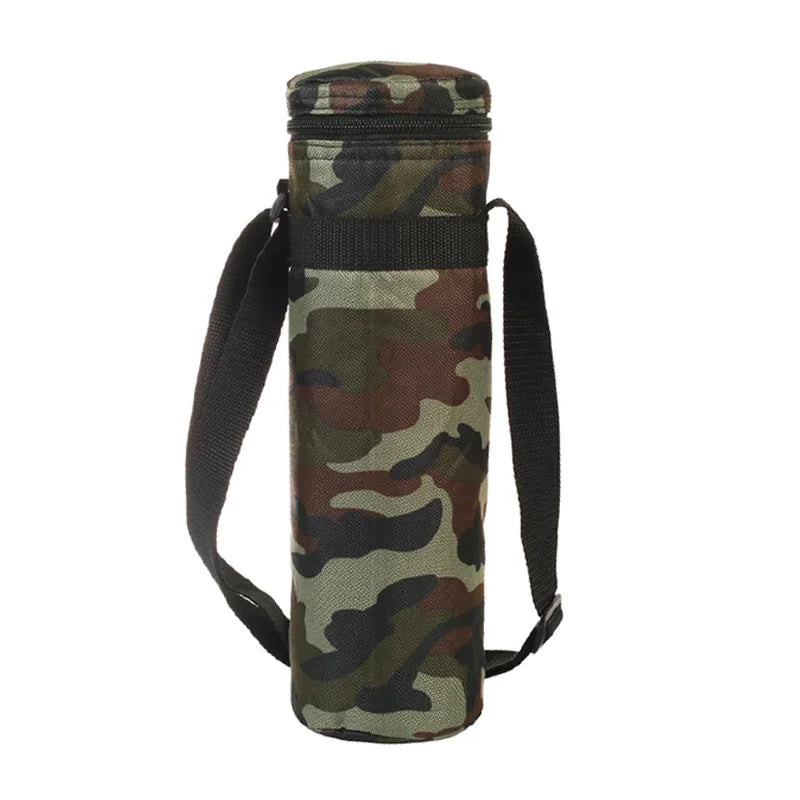 Portable Oxford Cloth Circular Insulated Bottle, Cooler Bags, Camping Accessories, Water Bottle Bag, 1.5L