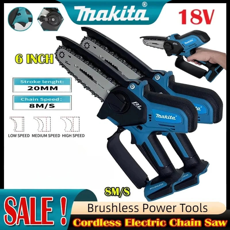 Makita  Chain Saw Electric Saw Handheld Portable Wood Logging Chainsaw Garden Pruning Wood Power Tool