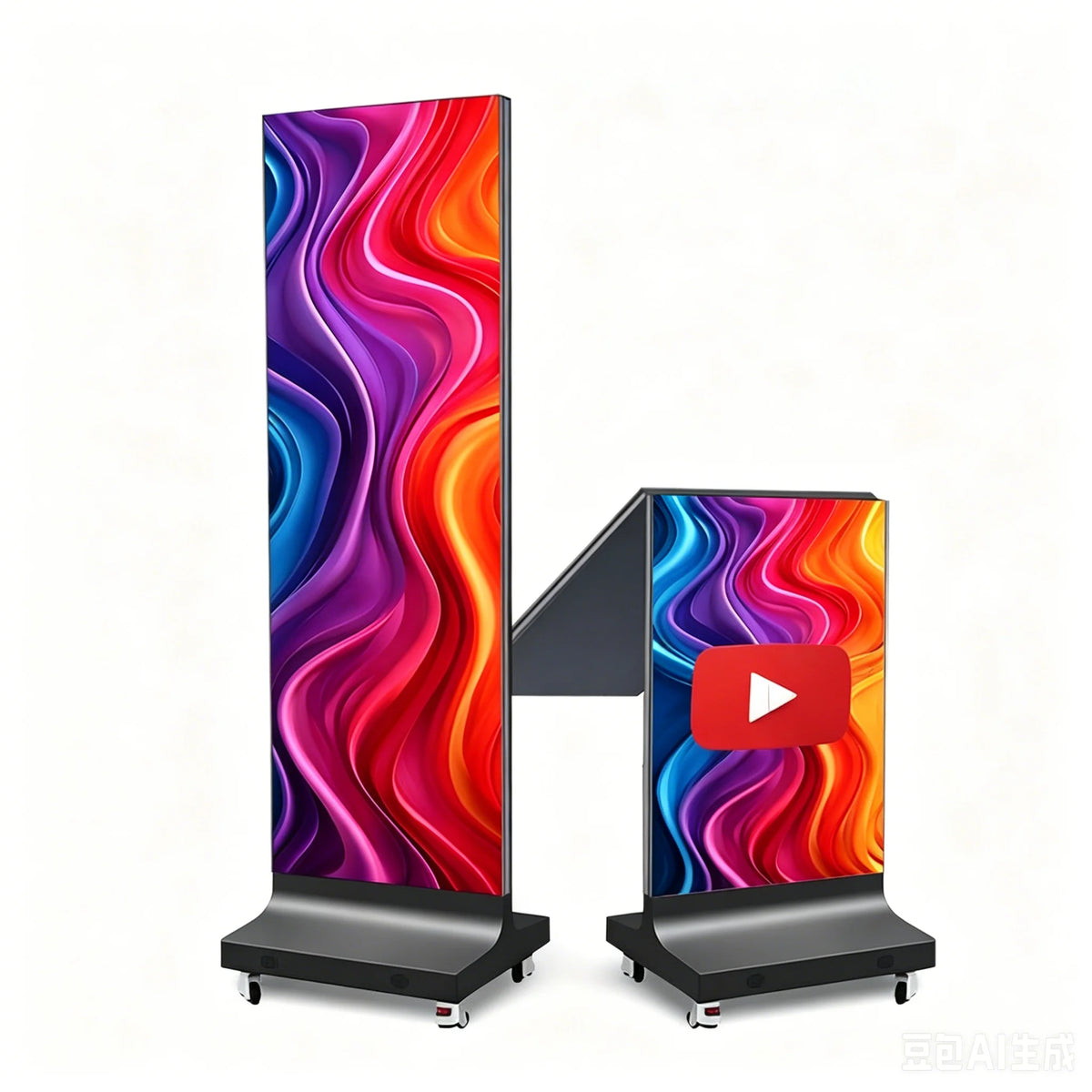 Factory Direct HD Foldable P1.25 P1.5 P1.8 P2.5 Indoor LED Poster Display Screen GOB for Shopping Mall Standing LED Poster