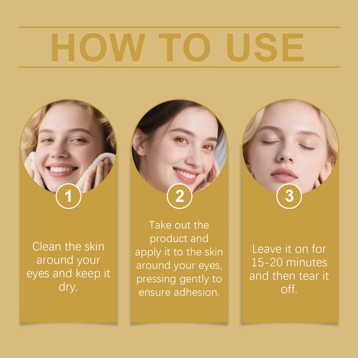24K Golden Under Eye Mask Patches Hydrolyzed Collagen Moisturizing Firming Anti Dark Circles Eyes Care Eyepatch Beauty Mask