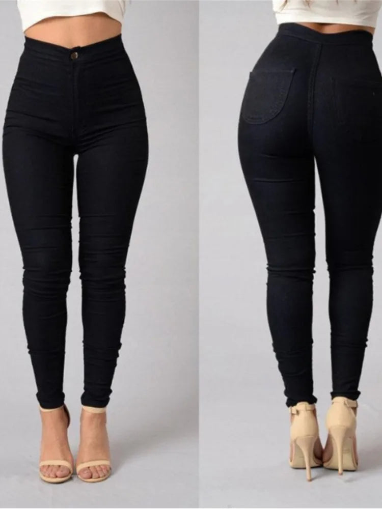 Spring Summer Leggings Thin High Waisted Elastic Pencil Pants For Women's New Skinny Retro Simple Casual Sports Longjeans Female