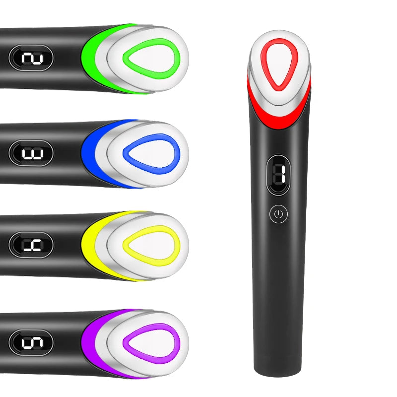 7 Color Galvanic Microcurrent Beauty Device High Frequency Vibration Face Massager Ems Neck Eye Lift Wrinkle Removal AU