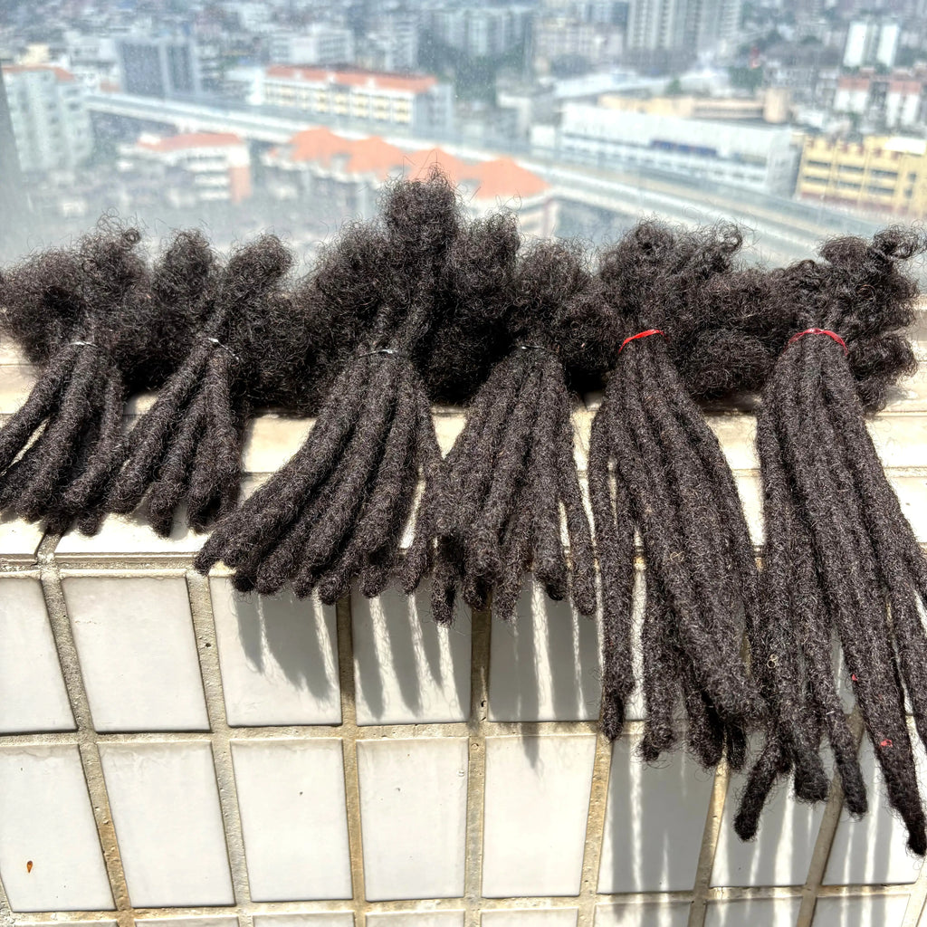 6-20inch 0.6cm Regular Loc Extension Human Hair 50 Strands Full Handmade 100% Human Hair Loc Dreadlock Extension for Men Women
